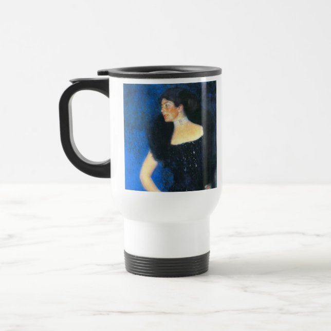 Klimt Portrait of Rose von Rosthorn-Friedmann Travel Mug (Left)
