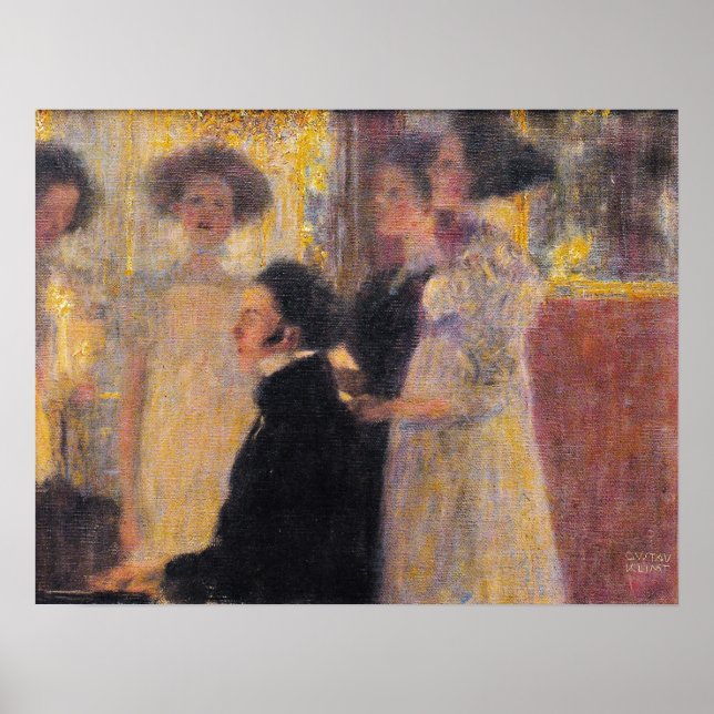 Klimt - Schubert On The Piano Poster (Front)