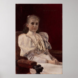 Klimt Seated Young Girl – Art Print