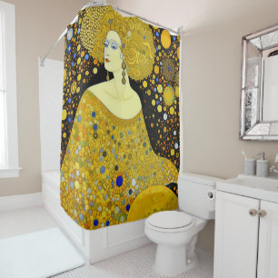 Klimt Style Woman Shower Curtain