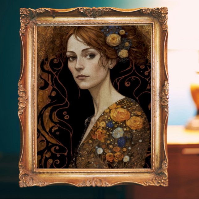 Klimt Style Woman with Flowers Decoupage Tissue Paper (Creator Uploaded)