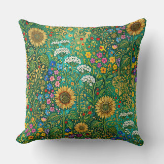 Klimt Sunflower Meadow Cushion