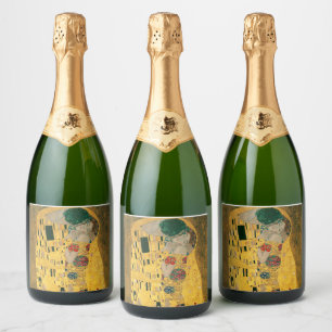 Klimt // The Kiss Painting Sparkling Wine Label