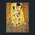 Klimt - The Kiss Postcard<br><div class="desc">Gustav Klimt,  The Kiss (full-length view),  fine art painting</div>