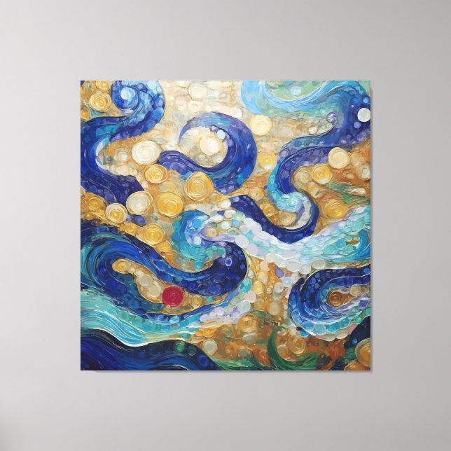 Klimt Water Serpents Canvas Print (Front)