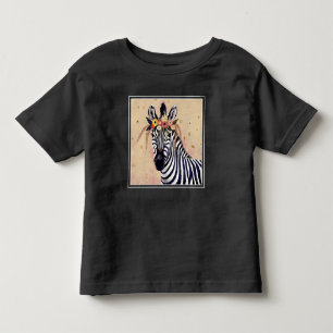 Klimt Zebra   Adorned In Flowers Toddler T-Shirt