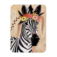 Klimt Zebra | Crown Of Flowers