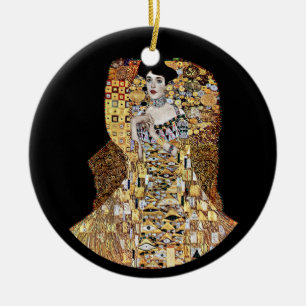 Klimt's Portrait of Adele Bloch-Bauer Ceramic Tree Decoration