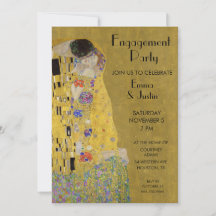 Klimt's The Kiss - Art Nouveau Engagement Party