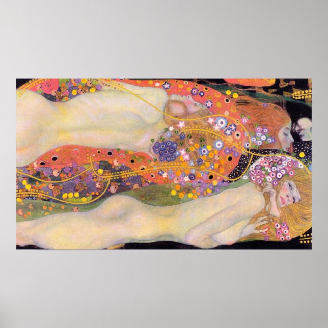 Klimt's Water Serpents II Poster (Front)