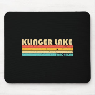 Klinger Lake Michigan Funny Fishing Camping Summer Mouse Mat