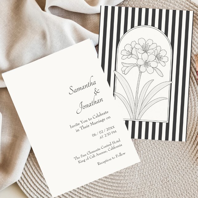 Klivia Elegant Flower Botanical Wedding Invitation (Creator Uploaded)