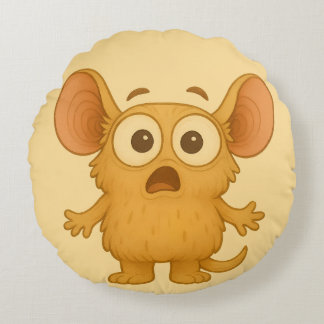 Klix Kissen – Das ADHS-Monster der Ablenkung Round Cushion