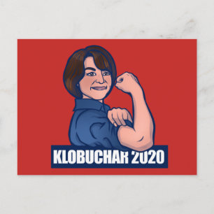 Klobuchar 2020 Rosie The Riveter Parody Democrat Postcard