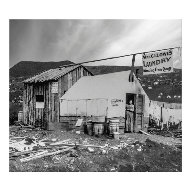 Klondike Gold Rush Laundry - Dawson City, c. 1899 Photo Print (Front)