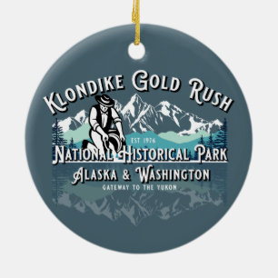 KLONDIKE GOLD RUSH NATIONAL HISTORICAL PARK CERAMIC TREE DECORATION