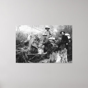 Klondike Gold Rushing to DEATH 1897 Canvas Print