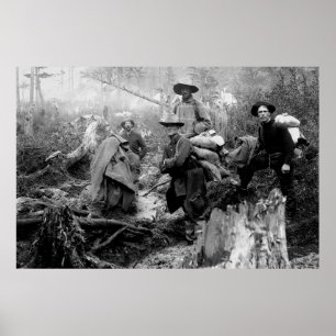 Klondike Gold Rushing to DEATH 1897 Poster