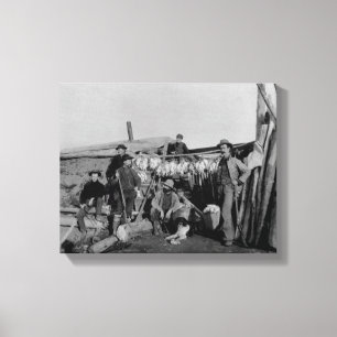 Klondike men after hunting ptarmigan in Nome Canvas Print