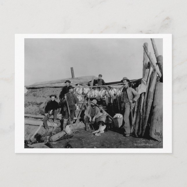 Klondike men after hunting ptarmigan in Nome Postcard (Front)