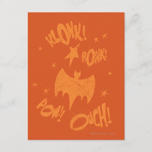 KLONK POW Bat Symbol Graphic Postcard (Front)