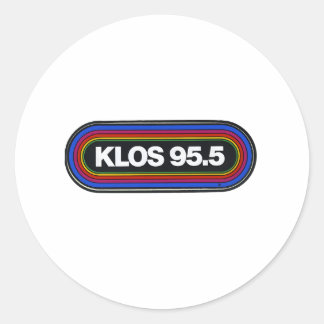 Klos fm radio station vintage classic rock  classic round sticker