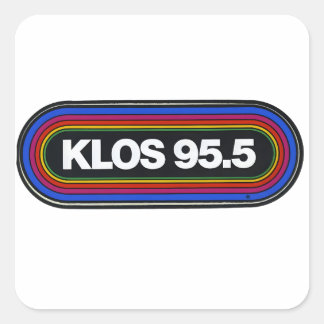 Klos fm radio station vintage classic rock  square sticker