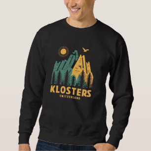 Klosters Mountains Switzerland Hiking Outdoors Vin Sweatshirt