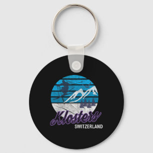 Klosters Swiss Alps Switzerland Ski Resort Snowboa Key Ring