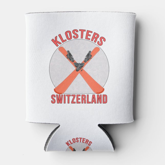 Klosters, Switzerland Can Cooler (Front)