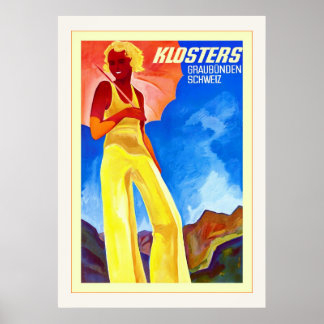 Klosters ~ Vintage Swiss Travel Poster