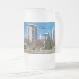 Klyde Warren Dallas Christmas Frosted Glass Beer M Mug
