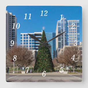 Klyde Warren Dallas Christmas Wall Clock