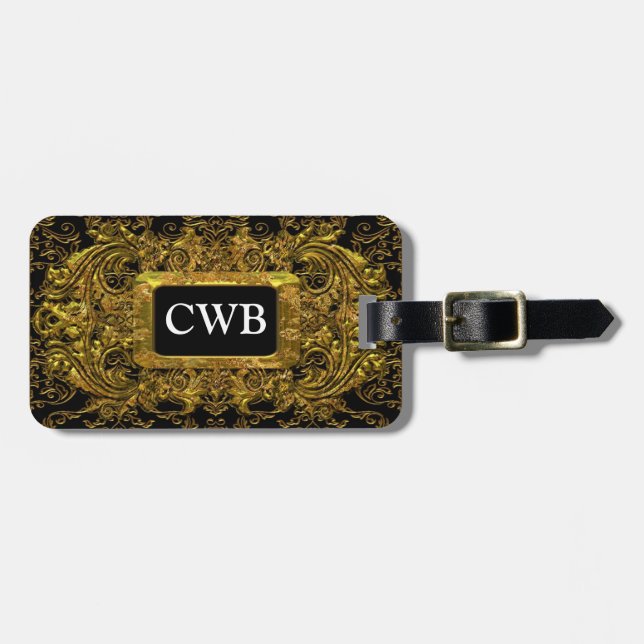 Klysworth Eva  Elegant Monogram Luggage Tag (Front Horizontal)