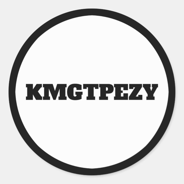 KMGTPEZY CLASSIC ROUND STICKER (Front)