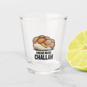 Knead More Challah Jewish Jew Baking Shot Glass