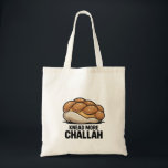 Knead More Challah Jewish Jew Baking Tote Bag<br><div class="desc">Challah Bread Pun,  Kneading Dough Humour,  Jewish Baking Meme,  Hanukkah Funny,  Bread Lover Gift,  Festive Judaism,  Hanukkah 2025,  Bakery Humour,  Challah Obsession,  Dough Joke</div>