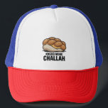 Knead More Challah Jewish Jew Baking Trucker Hat<br><div class="desc">Challah Bread Pun,  Kneading Dough Humour,  Jewish Baking Meme,  Hanukkah Funny,  Bread Lover Gift,  Festive Judaism,  Hanukkah 2025,  Bakery Humour,  Challah Obsession,  Dough Joke</div>