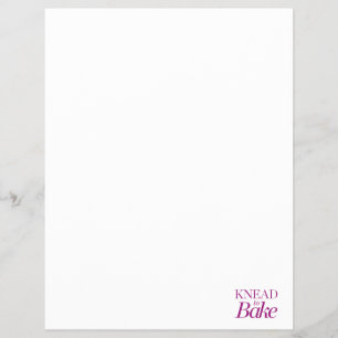 Knead To Bake Flyer