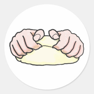Kneading Dough Classic Round Sticker