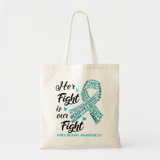 Knee Injury Awareness Month Ribbon Gifts Tote Bag (Front)