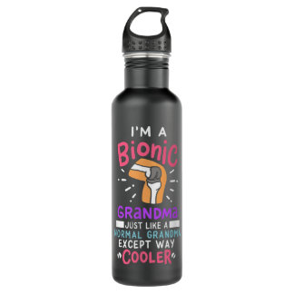 Knee Replacement Bionic Grandma After Surgery Gift 710 Ml Water Bottle