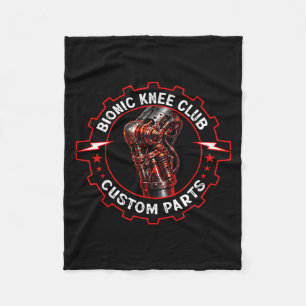Knee replacement club_funny post knee surgery fleece blanket