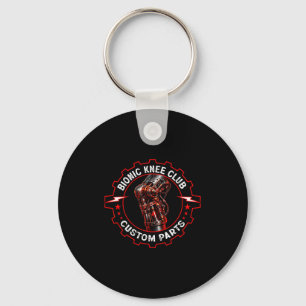 Knee replacement club_funny post knee surgery key ring