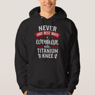 Knee Replacement Funny Woman Surgery Recovery Gift Hoodie