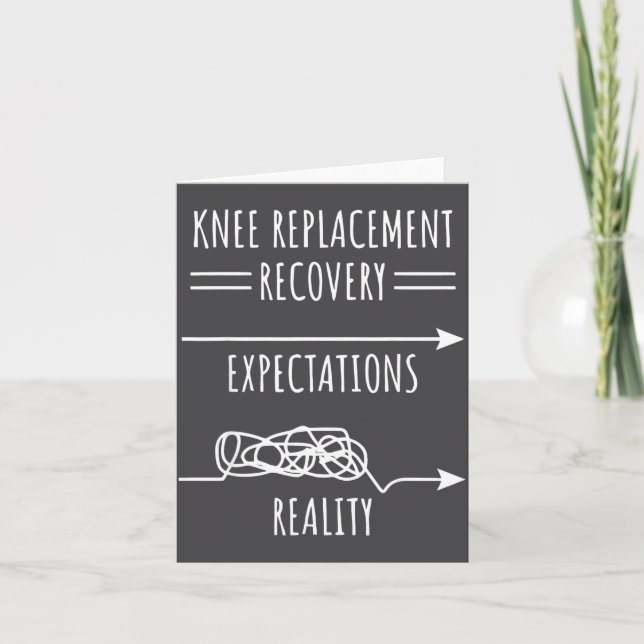 Knee Replacement Recovery Expectations Reality Sur Card (Front)