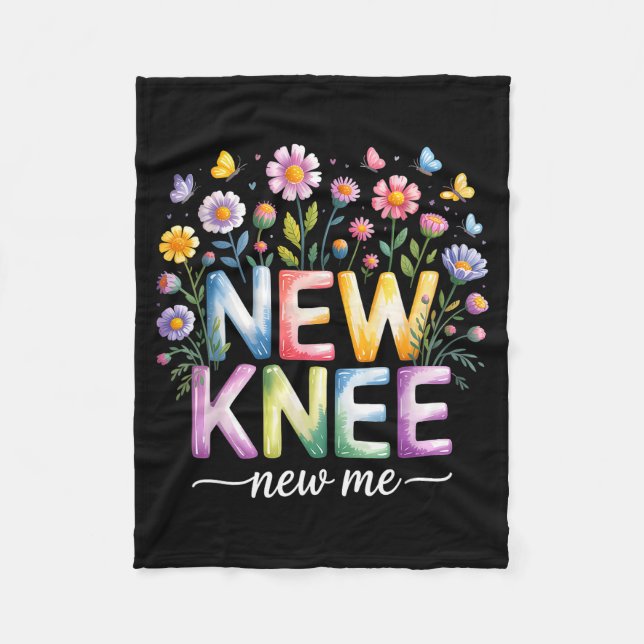 Knee Replacement Recovery Surgery Funny New Knee N Fleece Blanket (Front)