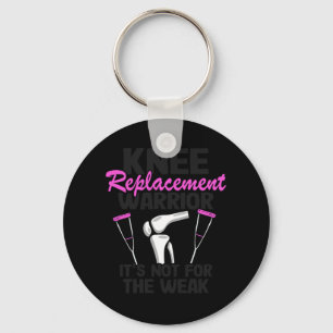Knee Replacement Warrior Women Knee Surgery Funny Key Ring