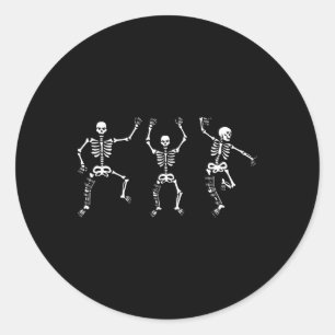 Knee Surgery Brace Skeletons Dancing Acl Surgery  Classic Round Sticker
