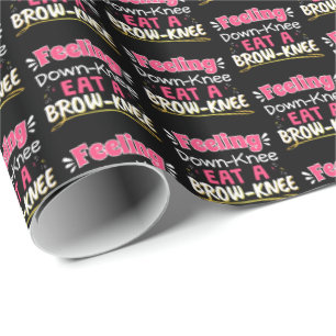 Knee Surgery Feeling Dow-knee Eat Brow-knee Wrappi Wrapping Paper